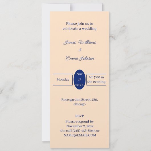 Einfache Beige Personalisierte Hochzeit Save The Date (Vorderseite)