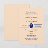 Einfache Beige Personalisierte Hochzeitseinladung Save The Date (Vorne/Hinten)