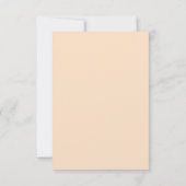 Einfache Beige Personalisierte Hochzeitseinladung Save The Date (Rückseite)
