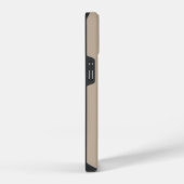 Einfache Beige-Pinselgoldmonogramm iPhone Hülle (Rechte Seite)