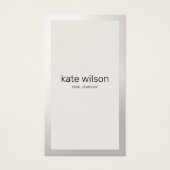 Einfache Beige taupe Silver Border (Vorderseite)