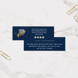 Einfache Beilage für die Pflege von Navy Blue-Logo