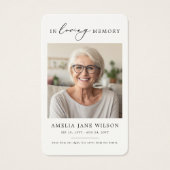 Einfache Beileid-Beerdigung Gedenkkarte (Vorderseite)