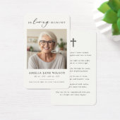 Einfache Beileid-Beerdigung Gedenkkarte (Schreibtisch)