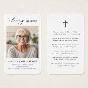 Einfache Beileid-Beerdigung Gedenkkarte