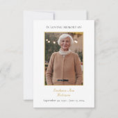 Einfache Beileid-Gedenkkarte (Vorderseite)