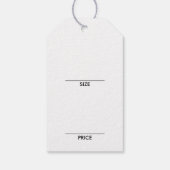 Einfache Bekleidungsmarkierung mit schwarzen Hänge Geschenkanhänger (Rückseite)