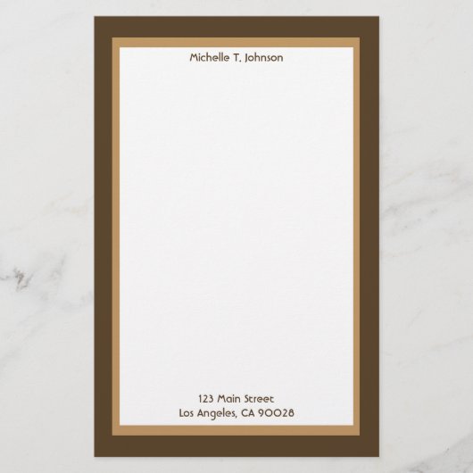 einfache Belagerung und braun Briefpapier (Vorderseite)