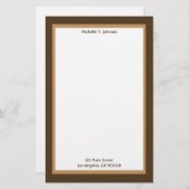 einfache Belagerung und braun Briefpapier (Vorne/Hinten)