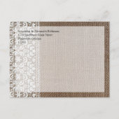 Einfache Belastung und Spitze Ankündigungspostkarte (Rückseite)