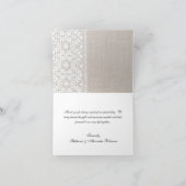 Einfache Belastung und Spitze Dankeskarte (Innenseite)