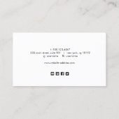 Einfache Benennung sozialer Medien Visitenkarte (Rückseite)