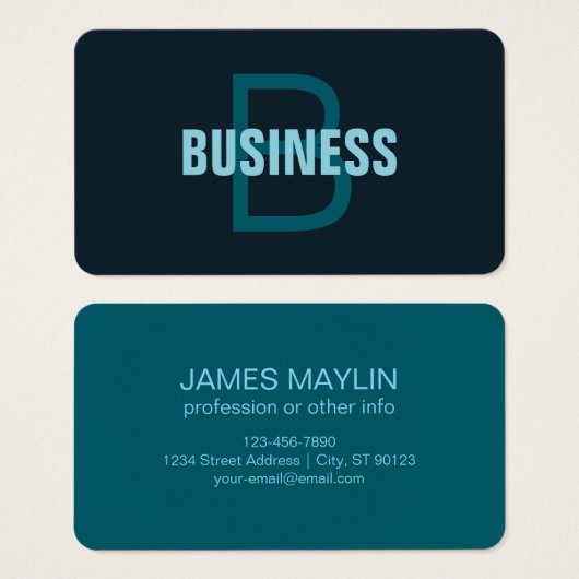 Einfache, benutzerdefinierbare Mit Monogramm Bezei (Vorne & Hinten)