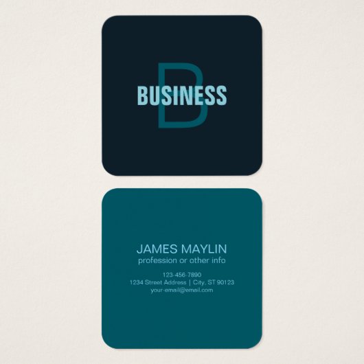 Einfache, benutzerdefinierbare Mit Monogramm Bezei (Vorne & Hinten)