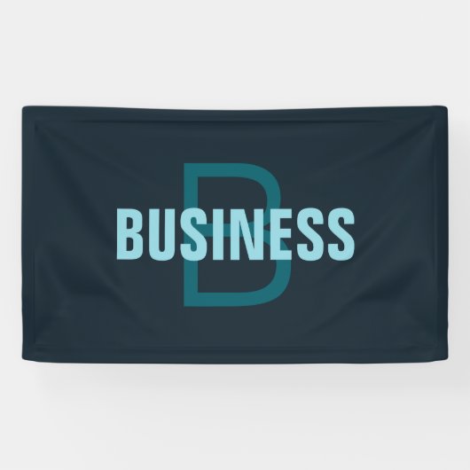 Einfache, benutzerdefinierbare Mit Monogramm Bezei Banner (Horizontal)