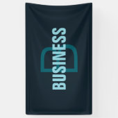 Einfache, benutzerdefinierbare Mit Monogramm Bezei Banner (Vertikal)