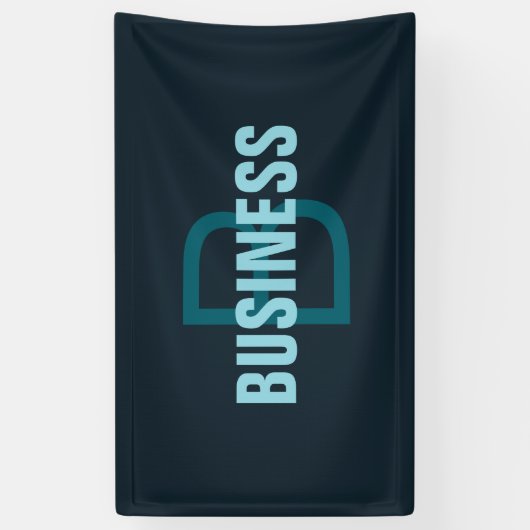 Einfache, benutzerdefinierbare Mit Monogramm Bezei Banner (Vertikal)