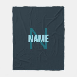 Einfache, benutzerdefinierbare Mit Monogramm Bezei Fleecedecke