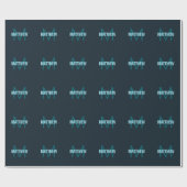 Einfache, benutzerdefinierbare Mit Monogramm Bezei Geschenkpapier (Flach)