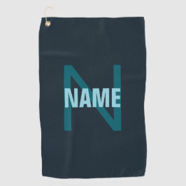 Einfache, benutzerdefinierbare Mit Monogramm Bezei Golfhandtuch