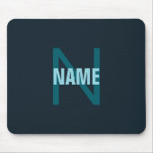 Einfache, benutzerdefinierbare Mit Monogramm Bezei Mousepad (Vorne)