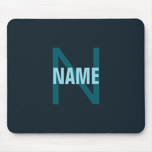 Einfache, benutzerdefinierbare Mit Monogramm Bezei Mousepad (Vorne)