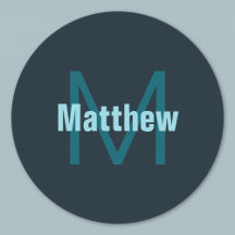 Einfache, benutzerdefinierbare Mit Monogramm Bezei