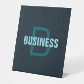 Einfache, benutzerdefinierbare Mit Monogramm Bezei Sockelschild (Vorderseite)