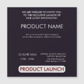 Einfache, benutzerdefinierbare Produktstartveranst Magneteinladung (Vorderseite)