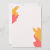 Einfache benutzerdefinierbare Sip- und Paint-Party Einladung (Rückseite)