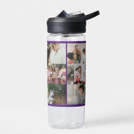 Einfache benutzerdefinierte 12-Fotokollagenfamilie Trinkflasche (Links)