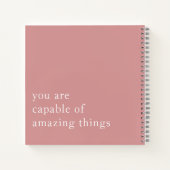 Einfache benutzerdefinierte 2 Motivierend Zitat Du Notizblock (Rückseite)