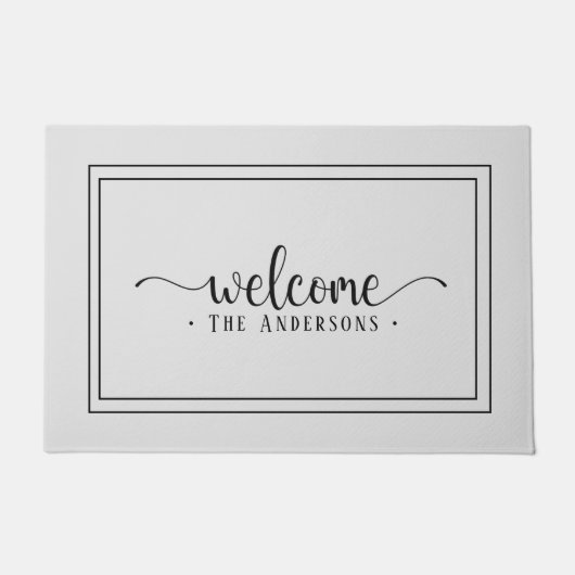Einfache, benutzerdefinierte Begrüßung Fußmatte (Vorderseite)