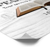 Einfache benutzerdefinierte Bibel SPEAK LORD Rusti Poster (Ecke)