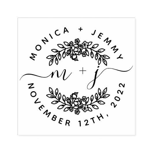 Einfache benutzerdefinierte Blätter Initial Script Gummistempel (Prägung)