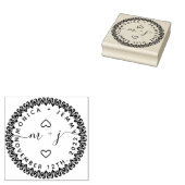 Einfache benutzerdefinierte Blätter Initial Script Gummistempel (Stempel)