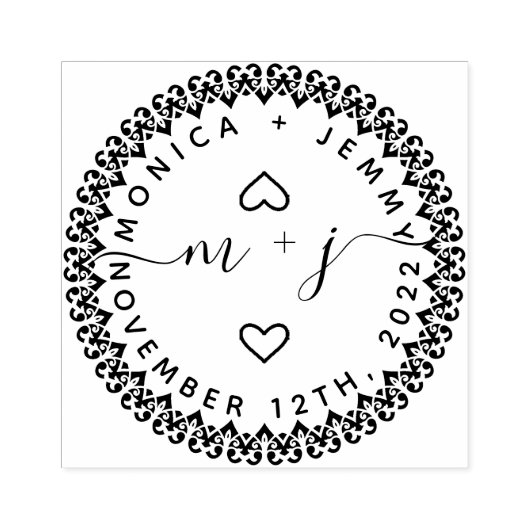 Einfache benutzerdefinierte Blätter Initial Script Gummistempel (Prägung)