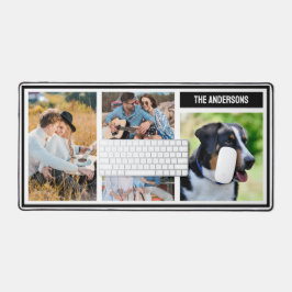Einfache benutzerdefinierte Familie Foto Collage T Schreibtischunterlage