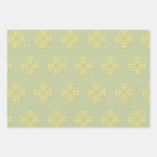 Einfache benutzerdefinierte Familie keltisch Kreuz Geschenkpapier Set (Vorderseite 3)