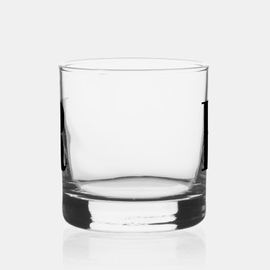 Einfache, benutzerdefinierte Farbe für Monogramm Whiskyglas (Links)