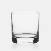 Einfache, benutzerdefinierte Farbe für Monogramm Whiskyglas (Links)