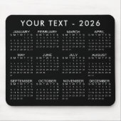 Einfache benutzerdefinierte Farben für 2026 Kalend Mousepad (Vorne)