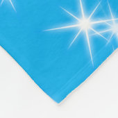 einfache benutzerdefinierte farbenfrohe blaue funk fleecedecke (Ecke)