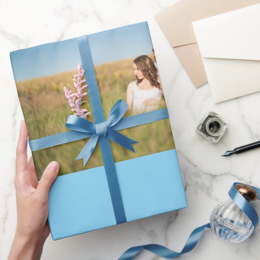 einfache benutzerdefinierte farbenfrohe blaue funk geschenkpapier (Schenken)