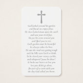 Einfache benutzerdefinierte Foto-Gedenkkarten (Rückseite)