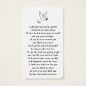 Einfache, benutzerdefinierte Foto-Gedenkkarten für (Rückseite)