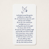 Einfache, benutzerdefinierte Foto-Gedenkkarten für (Rückseite)