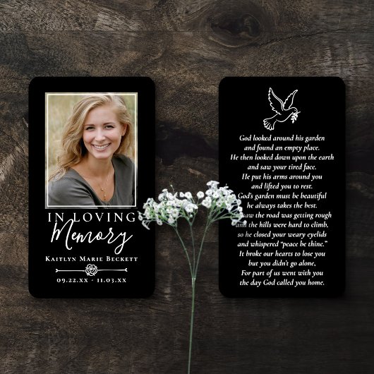 Einfache, benutzerdefinierte Foto-Gedenkkarten für