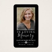 Einfache, benutzerdefinierte Foto-Gedenkkarten für (Vorderseite)