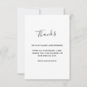 Einfache benutzerdefinierte Foto Hochzeit Dankesch Dankeskarte (Rückseite)